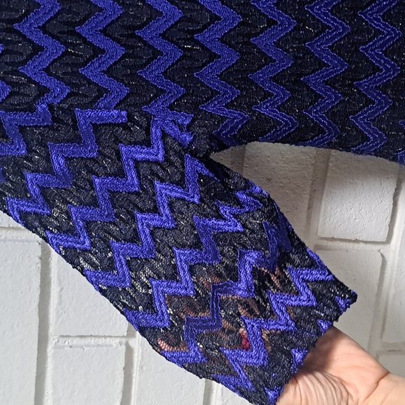 Connected Apparel Chevron Lace Overlay Silver Glitter Formal Dress. Size 14 - Picture 3 of 8